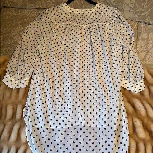 LC Lauren Conrad White Polka Dot Blouse - Picture 2 of 10